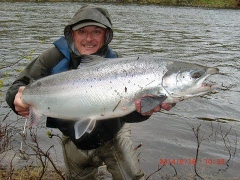 Fly fishing for 20 lb Atlantic Salmon